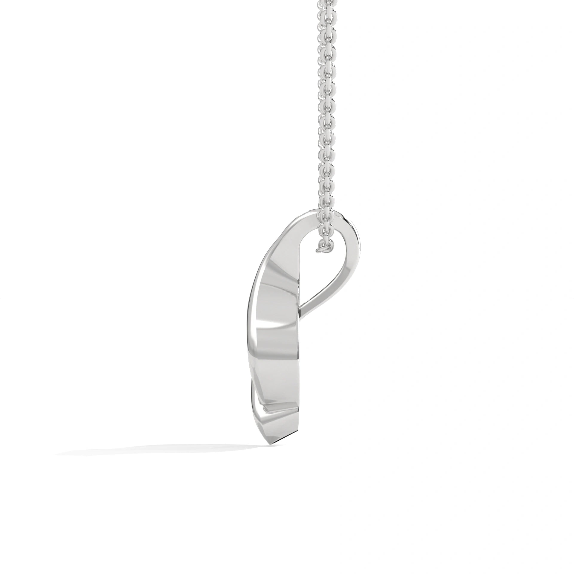 0.35 Ct T.W.T Black Diamond Pendant Necklace in White Gold