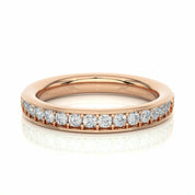0.35 Carat Channel Setting Diamond Half Eternity Band In White Gold Rose Eternity Wedding Rings