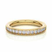 0.40 Carat Channel Setting Diamond Half Eternity Band 18K Yellow Gold Natural Diamond