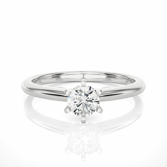 0.50 Ct Round Solitaire Lab Grown Diamond Engagement Ring