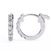 0.40 Ct Diamond Huggie Hoop Earrings for Women 950 Platinum Natural Diamond