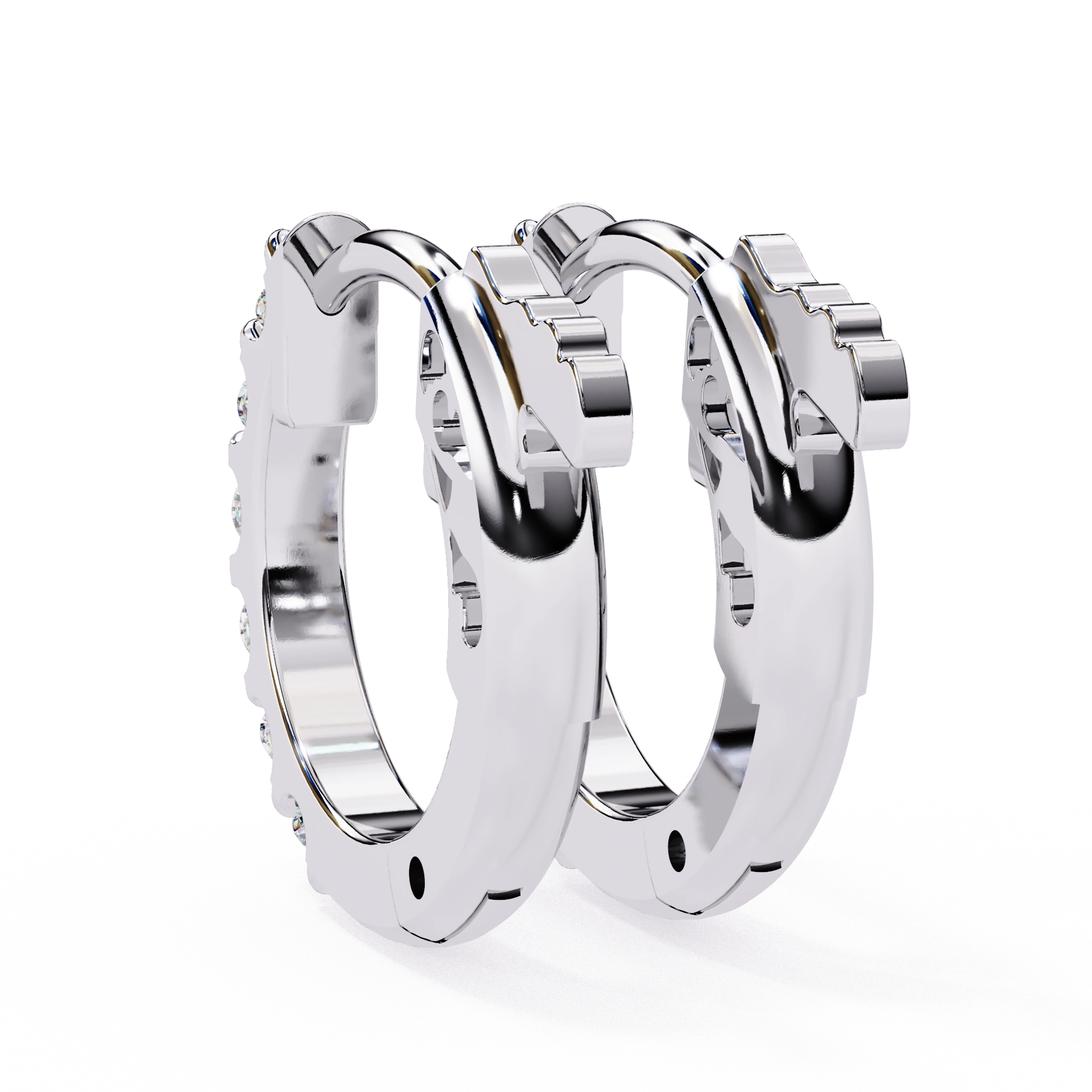 0.40 Ct Diamond Huggie Hoop Earrings for Women