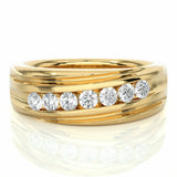 0.50 Carat 7 Stone Channel Setting Lab Diamond Ring