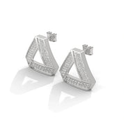 0.50 Carat Geometric Diamond Stud Earrings