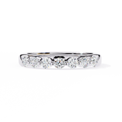 0.50 Carat Round Shape 7 Stone Diamond Wedding Band In Yellow Gold 950 Platinum Natural Diamond
