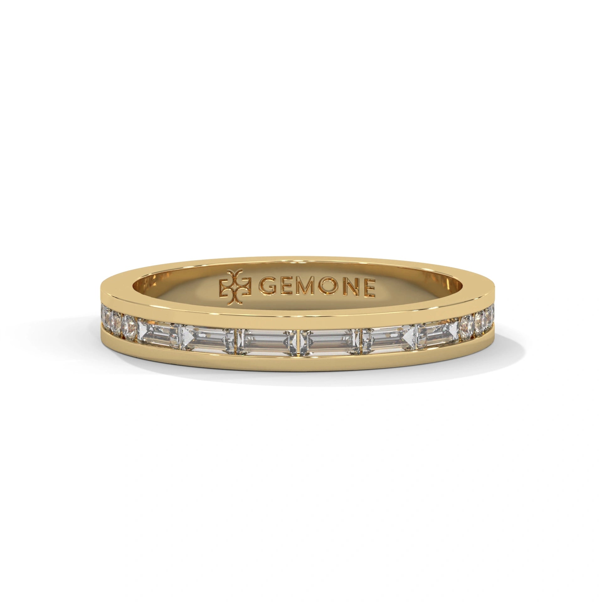 0.47 Ct Baguette Lab Diamond Wedding Band White Gold 18K Yellow Gold Natural Diamond