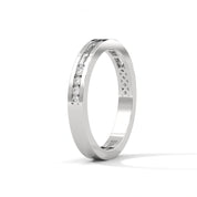 0.47 Ct Baguette Lab Diamond Wedding Band White Gold