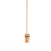 0.50ct Five Stone Lab Diamond Bezel Necklace Rose Gold