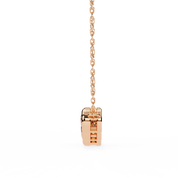 0.50ct Five Stone Lab Diamond Bezel Necklace Rose Gold
