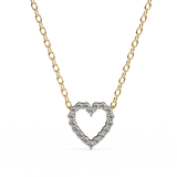 0.50ct Lab Diamond Heart Cut Necklace In Rose Gold