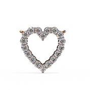 0.50ct Lab Diamond Heart Cut Necklace In Rose Gold