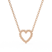 0.50ct Lab Diamond Heart Cut Necklace In Rose Gold
