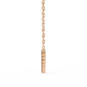 0.50ct Lab Diamond Heart Cut Necklace In Rose Gold