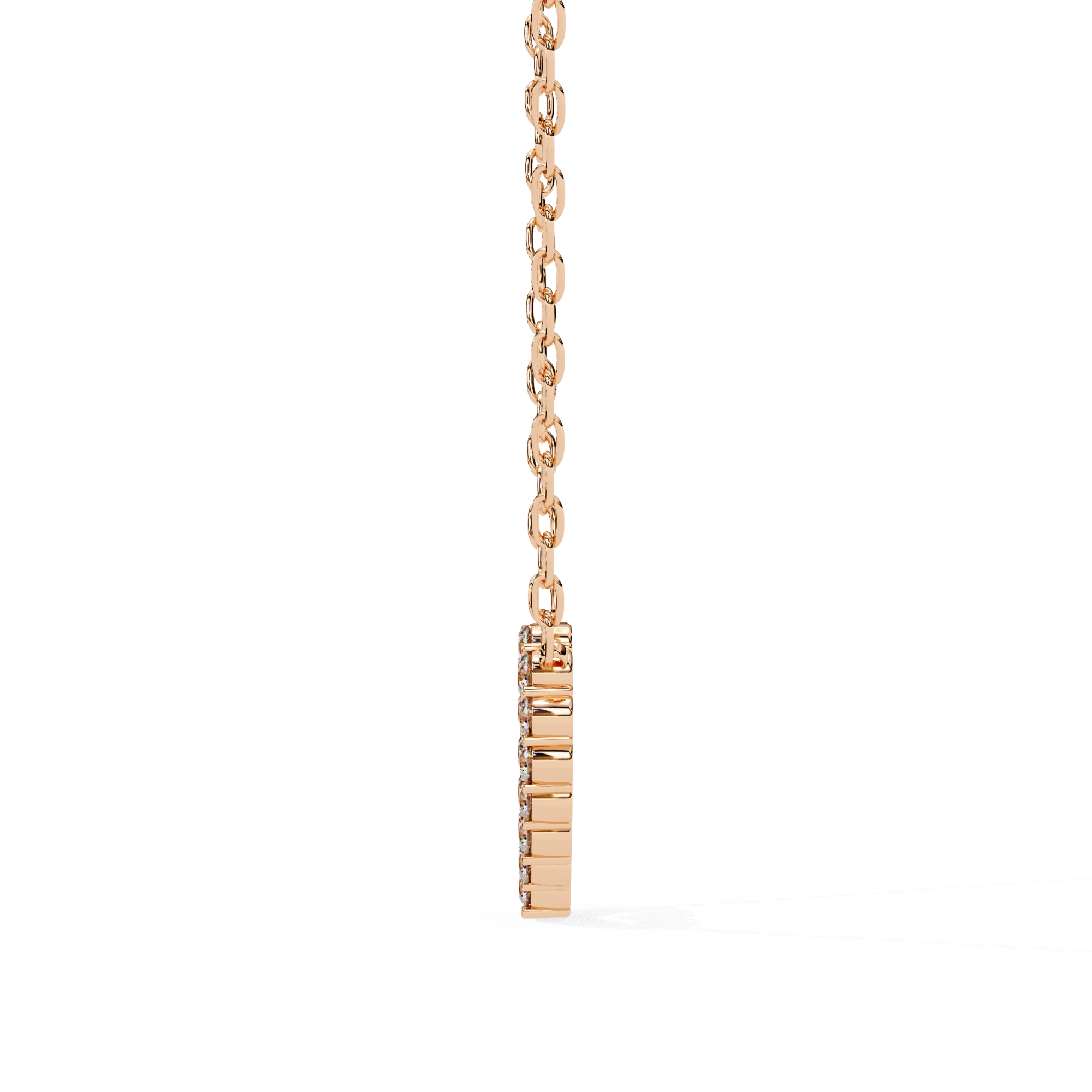 0.50ct Lab Diamond Heart Cut Necklace In Rose Gold