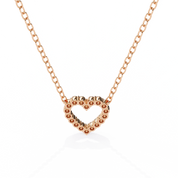 0.50ct Lab Diamond Heart Cut Necklace In Rose Gold