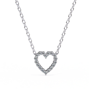 0.50ct Lab Diamond Heart Cut Necklace In Rose Gold 950 Platinum Natural Diamond