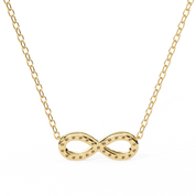 0.50ct Lab Diamond Infinity Necklace In Yellow Gold