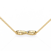 0.50ct Lab Diamond Infinity Necklace In Yellow Gold