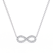 0.50ct Lab Diamond Infinity Necklace In Yellow Gold 950 Platinum Natural Diamond