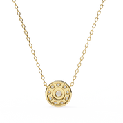 0.50 Ct Lab Diamond Prong Set Cluster Necklace In Yellow Gold
