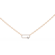0.50ct Lab Diamond Prong Set Link Necklace In Yellow Gold 18K Rose Gold Natural Diamond