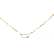 0.50ct Lab Diamond Prong Set Link Necklace In Yellow Gold 18K Yellow Gold Natural Diamond