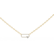0.50ct Lab Diamond Prong Set Link Necklace In Yellow Gold