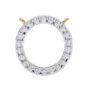 0.50ct Lab Diamond Prong Set Circle Necklace Yellow Gold