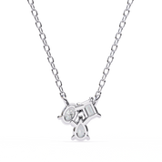 0.50 Ct lab diamond cluster necklace in white gold