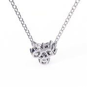 0.50 Ct lab diamond cluster necklace in white gold