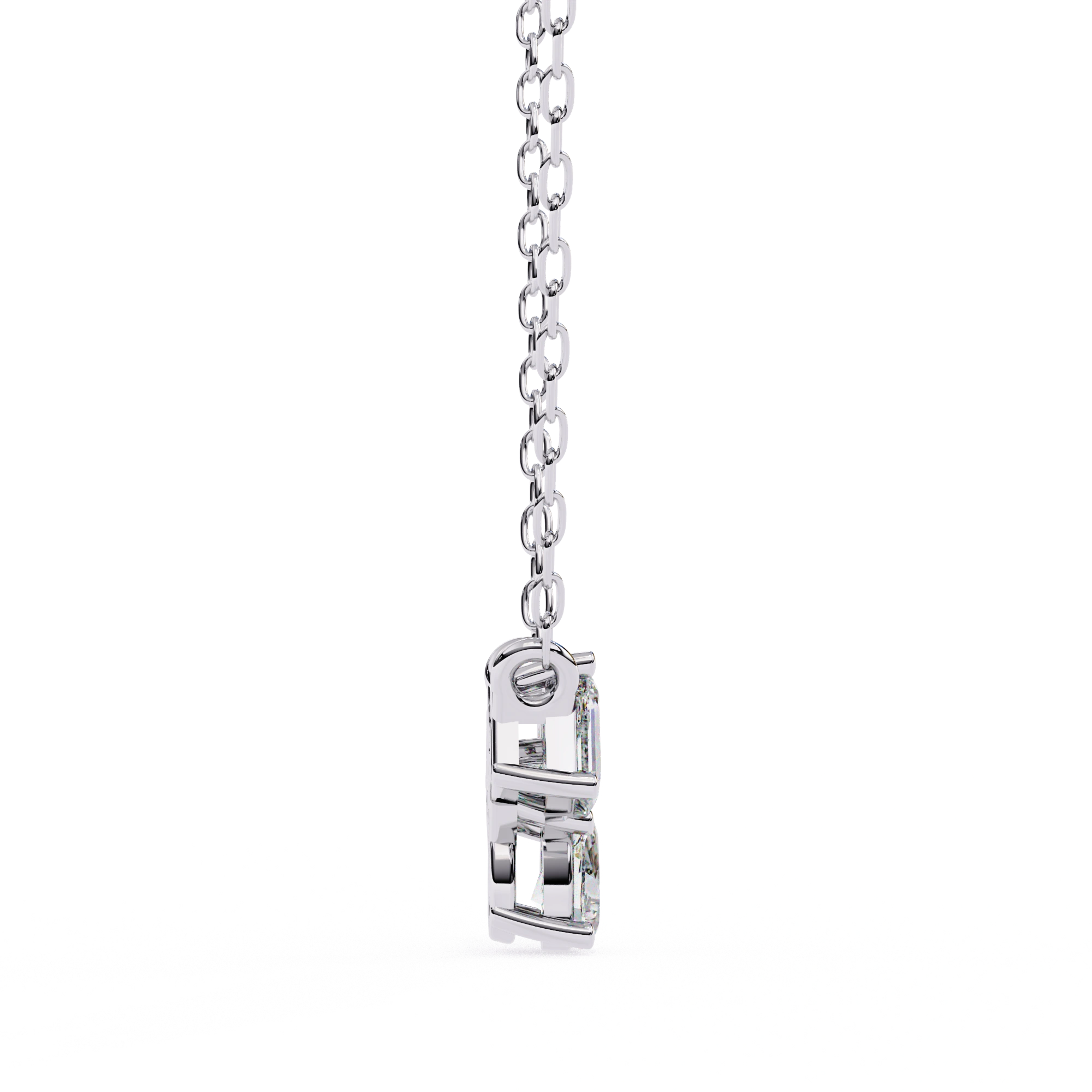 0.50 Ct lab diamond cluster necklace in white gold