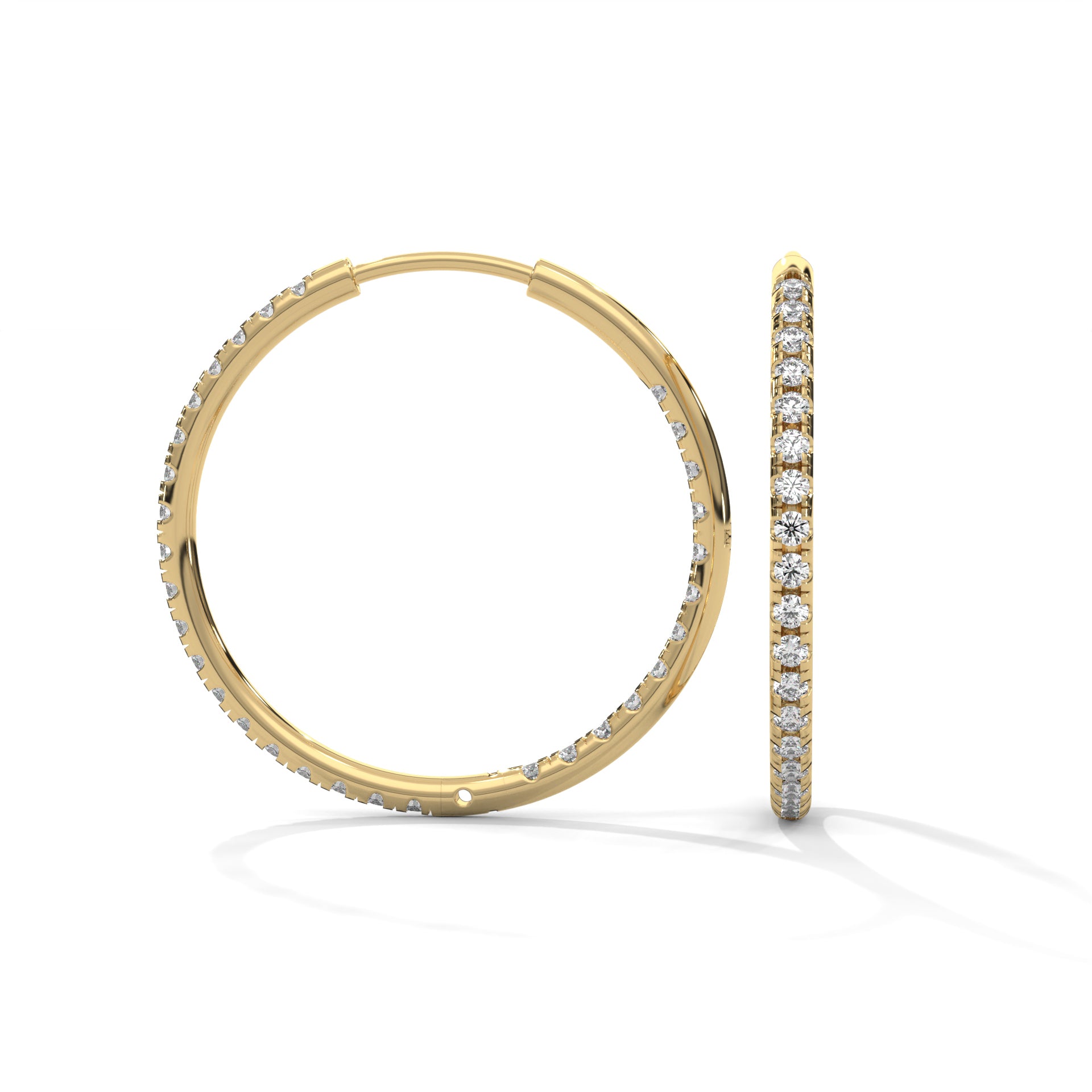 0.54ct Lab Grown Diamond Women's Hoop Earrings