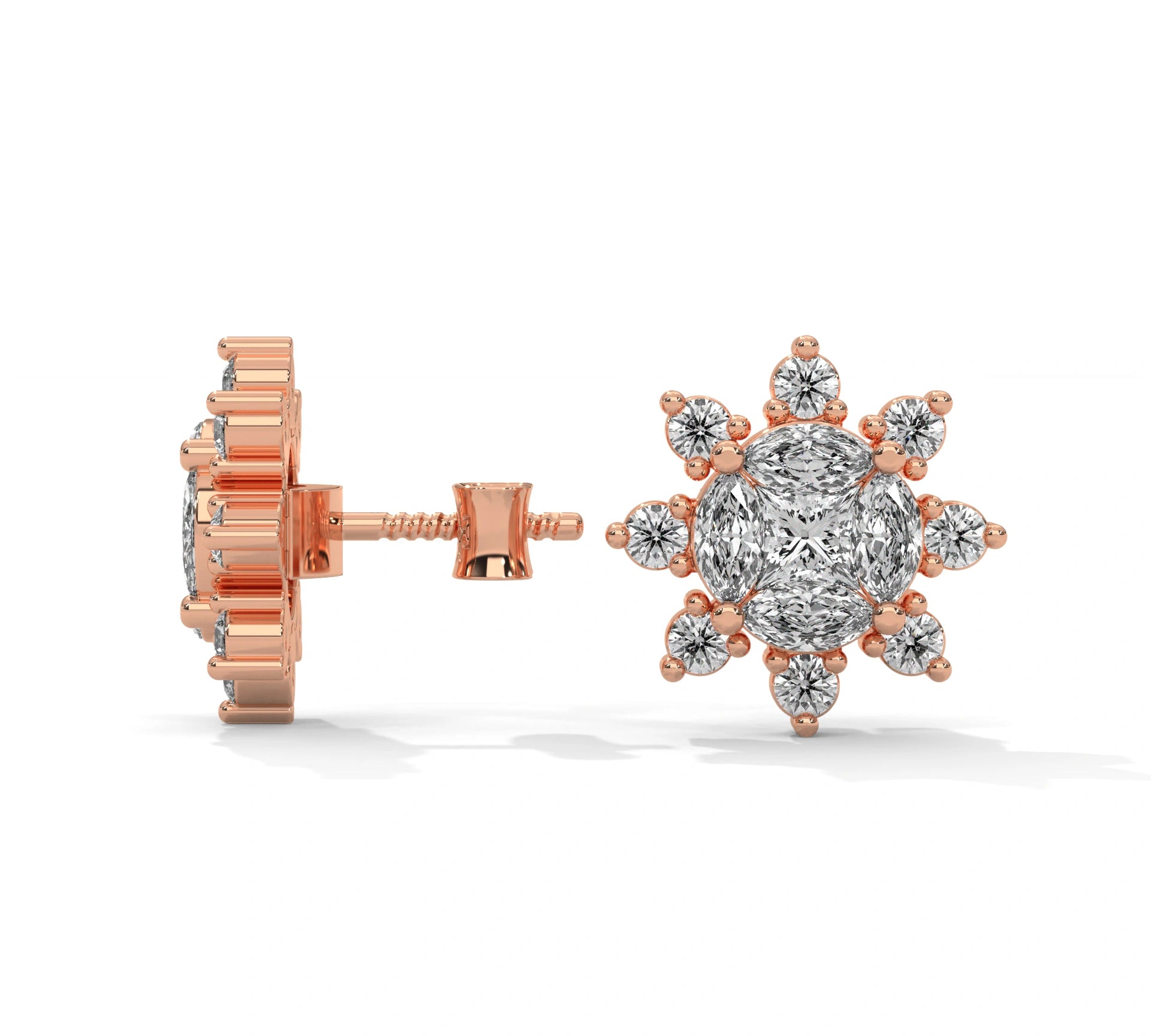 0.56 Carat Lab Grown Diamond Stud Earrings for Women