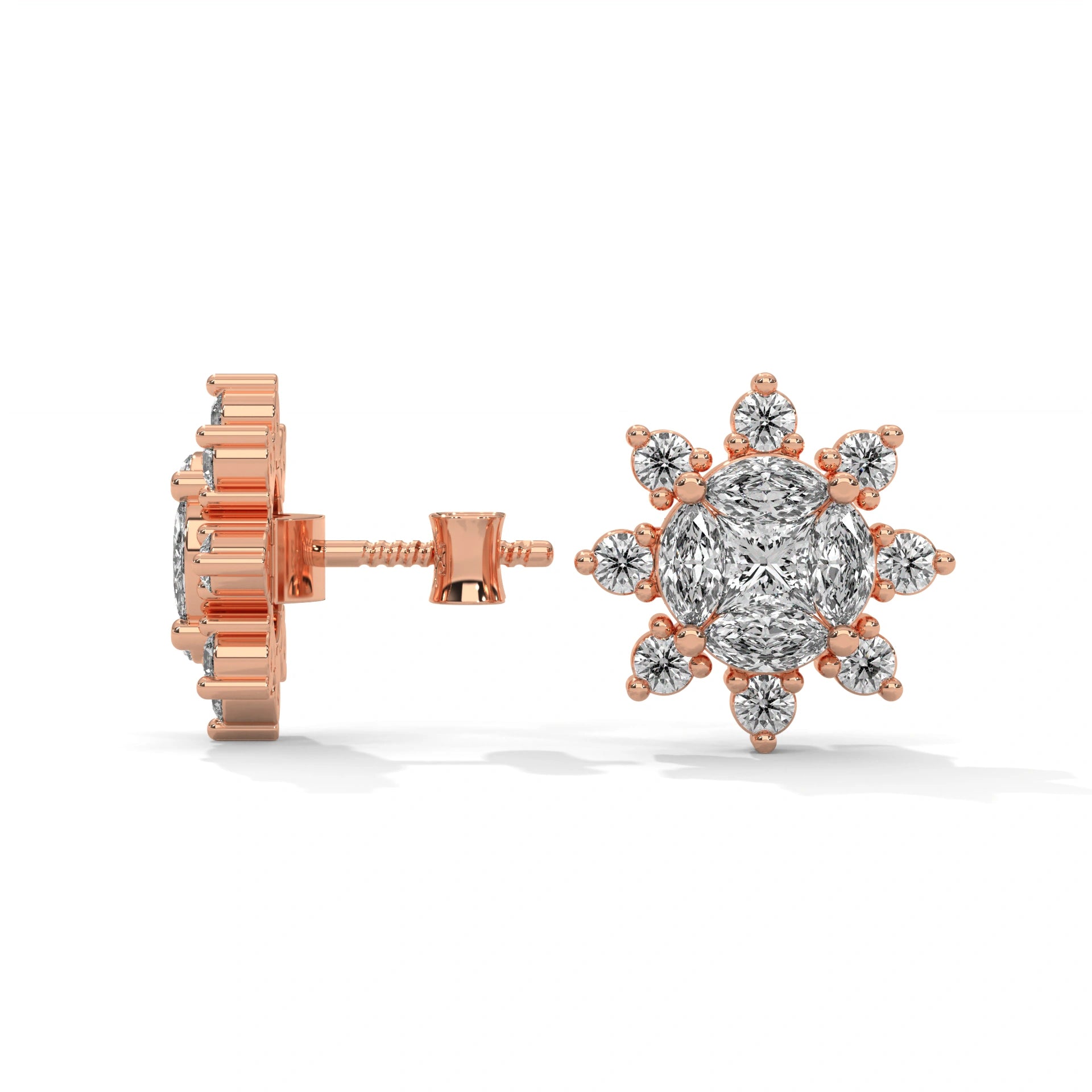 0.56 Carat Lab Grown Diamond Stud Earrings for Women
