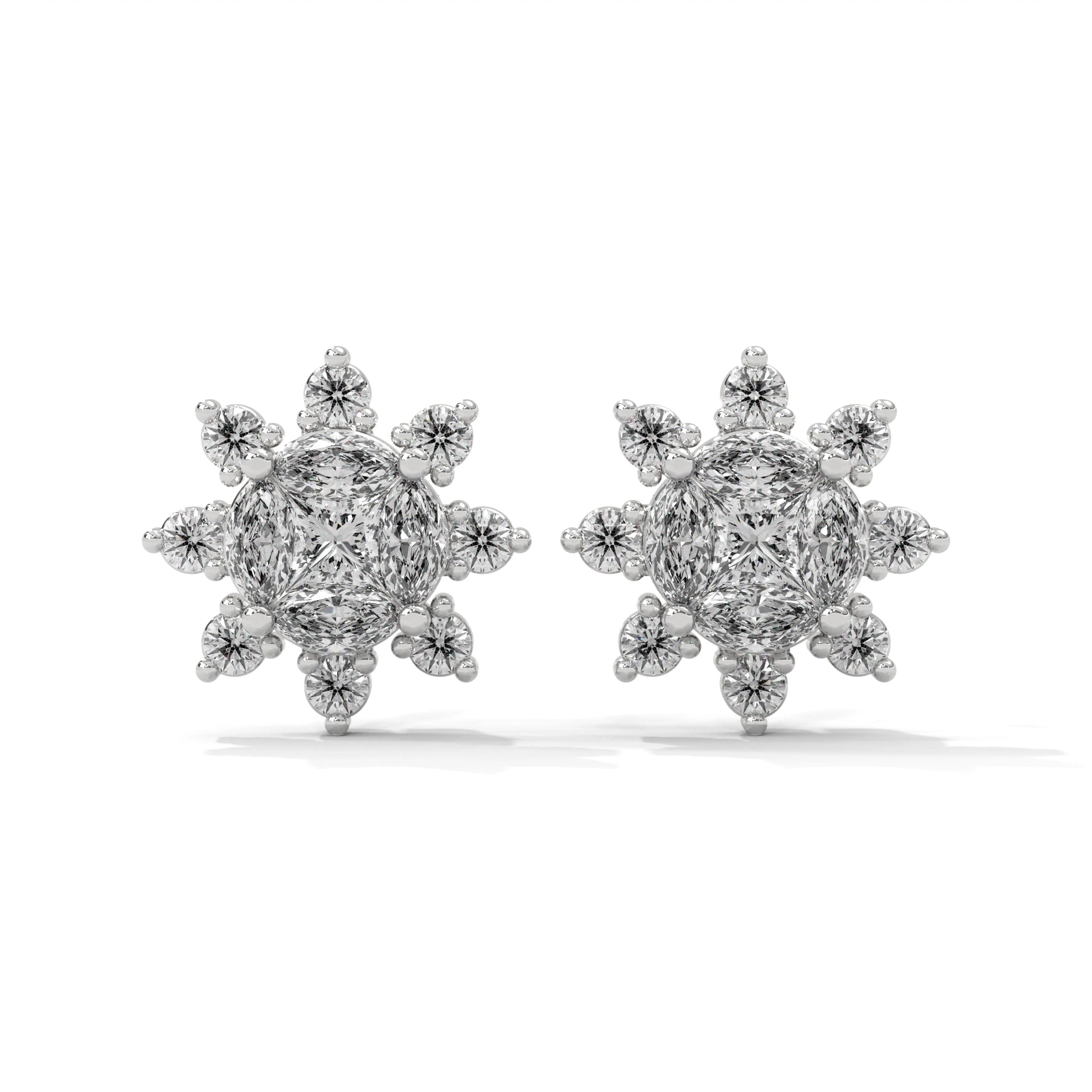 0.56 Carat Lab Grown Diamond Stud Earrings for Women 950 Platinum Natural Diamond