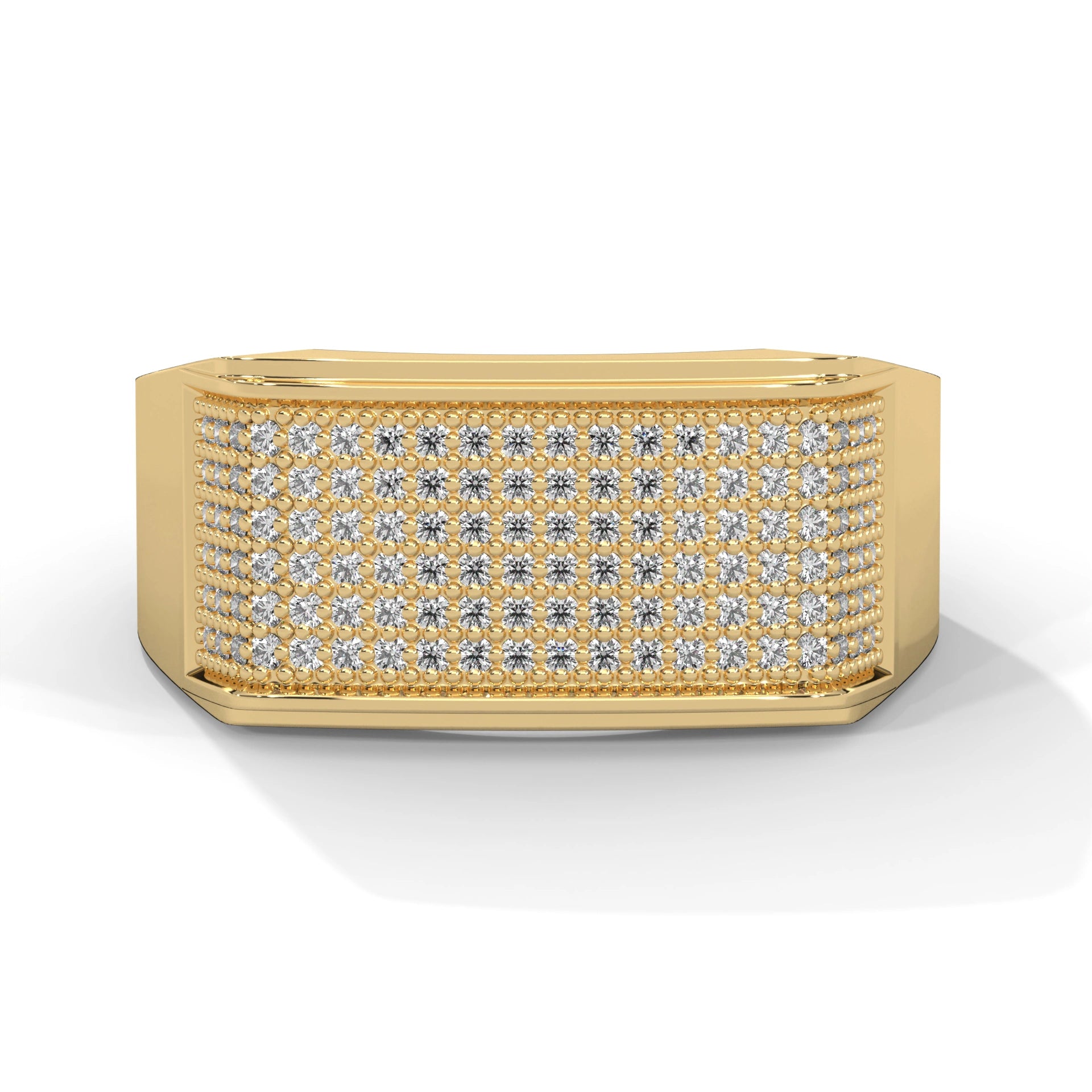 0.60 carat lab created diamond mens wide band ring in white gold 18K Yellow Gold Natural Diamond