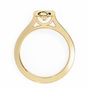 0.66 Ct Round Bezel Set Solitaire Engagement Ring