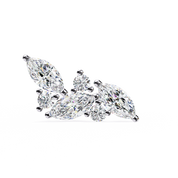 0.72 Carat Diamond Stud Earrings Floral Cluster Design for Women