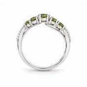 Metal View Of 0.73 Carat Vivid Fancy Green Split Band Ring