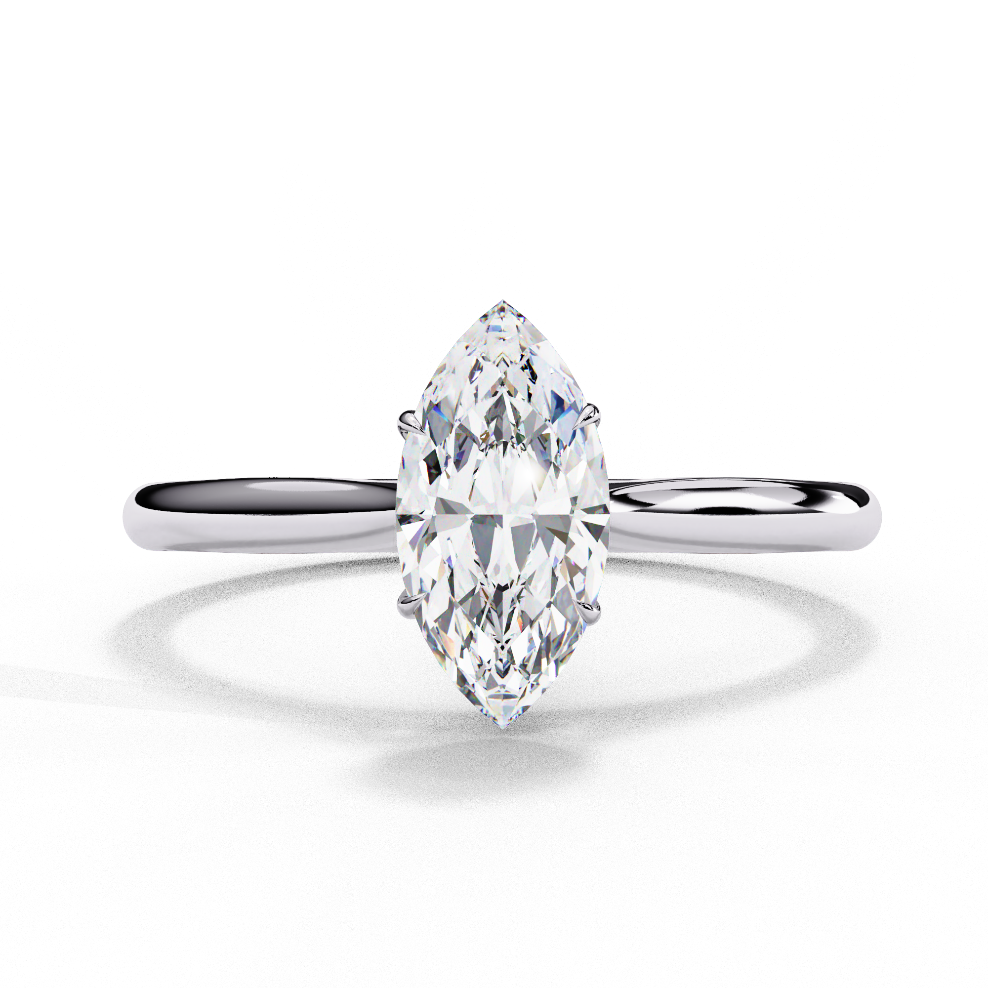 1 Ct Marquise Cut Solitaire Lab Created Diamond Engagement Ring 950 Platinum Natural Diamond