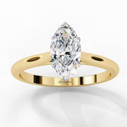 1 Ct Marquise Cut Solitaire Lab Created Diamond Engagement Ring