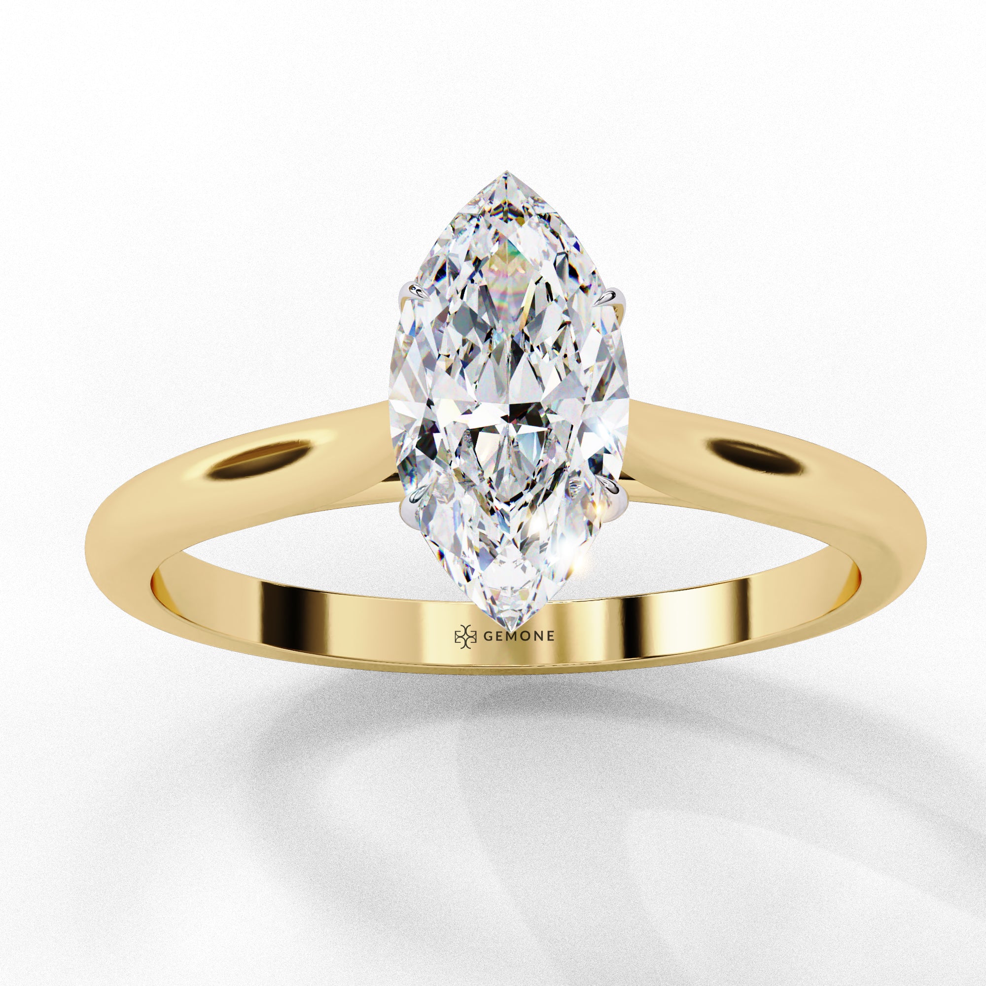 1 Ct Marquise Cut Solitaire Lab Created Diamond Engagement Ring