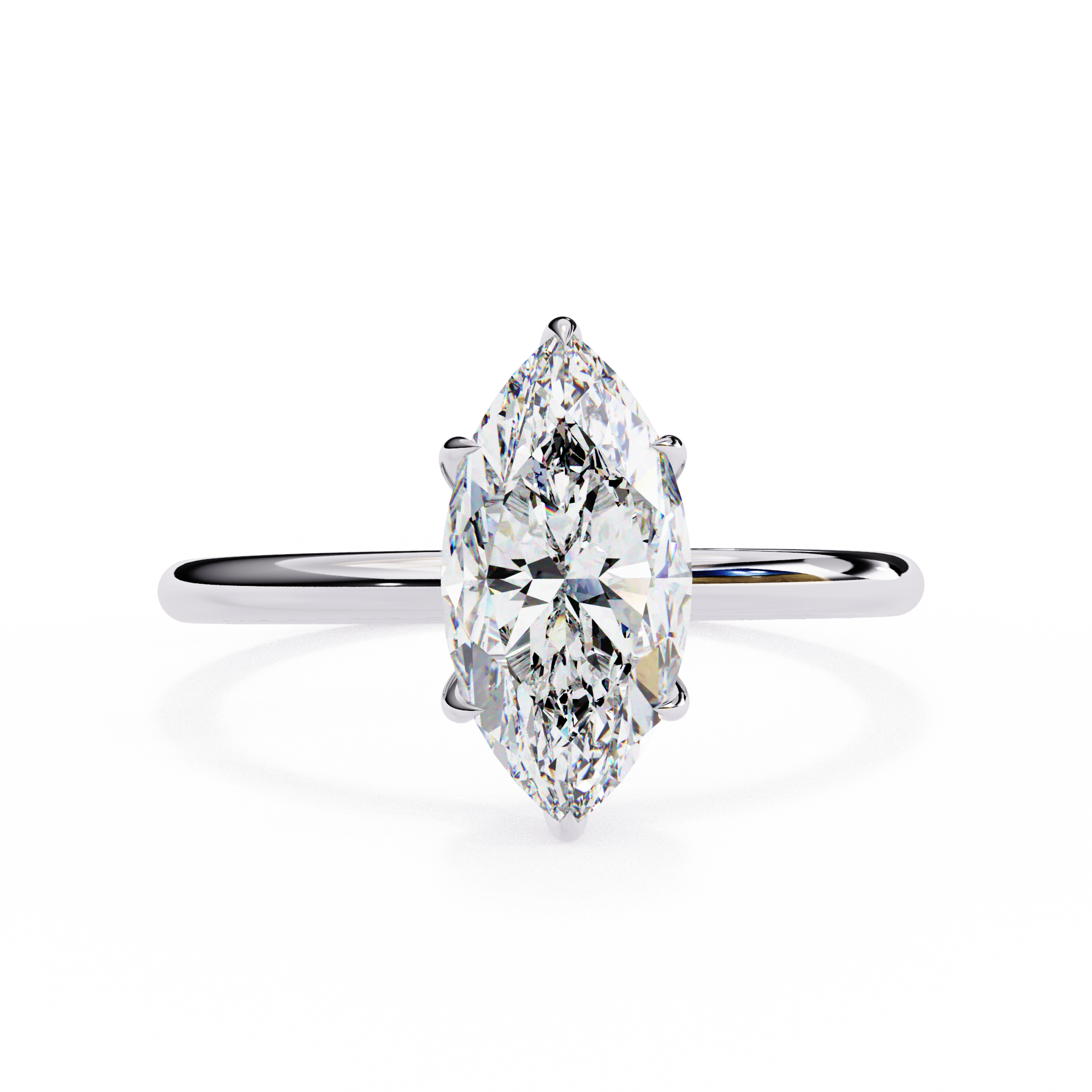 1 Carat Marquise Cut Solitaire Diamond Engagement Ring 950 Platinum Natural Diamond Solitaire Engagement Rings