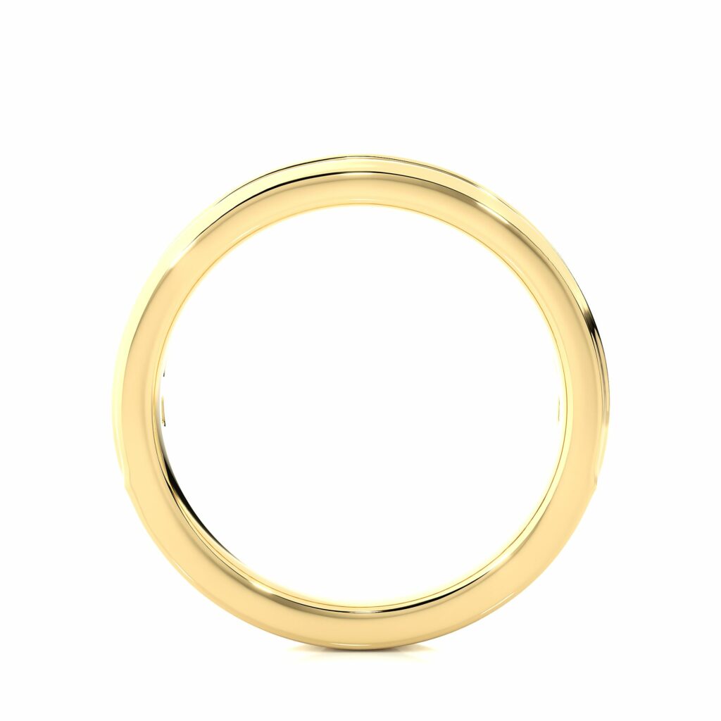 1.04 Carat Channel Setting Diamond Half Eternity Band In Yellow Gold