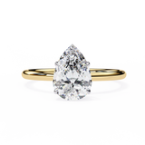 1.25 Ct Pear Shape Solitaire Lab Diamond Engagement Ring