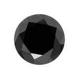 5 To 5.90 MM Round Cut Natural Black Diamond