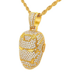 2.50 Carat Round Shaped Iron Man Helmet Lab Diamond Pendant
