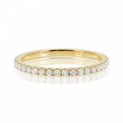 0.80 Carat Round Shape Channel Setting Diamond Eternity Ring In Yellow Gold 18K Yellow Gold Natural Diamond Eternity Wedding Rings