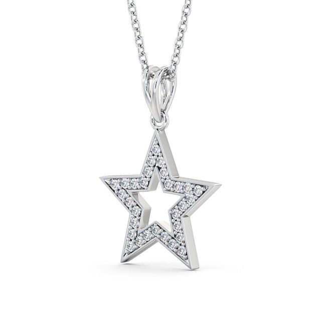 0.30 Carats White Star Shape Diamond Pendant For Peace Of Mind