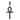 3 Ct Black Diamond Cross Pendant In White Gold
